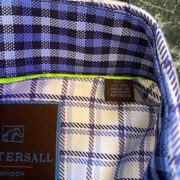 Tattersall London Mens Button Dress Shirt - Picture 3 of 5
